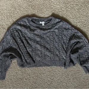 Grey/Gray slouch knit chunky sweater